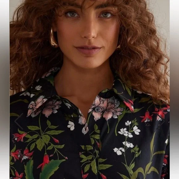 ANTHROPOLOGIE
Maeve The Bettina Tiered Midi Shirt Dress, Black - Picture 2 of 9